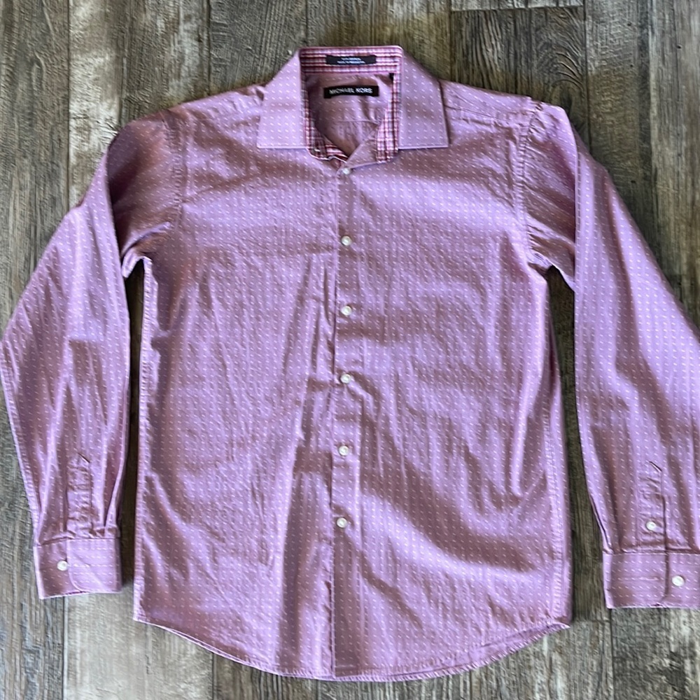 MICHAEL KORS Young Mens Shirt Long
Sleeve Button Down, 16